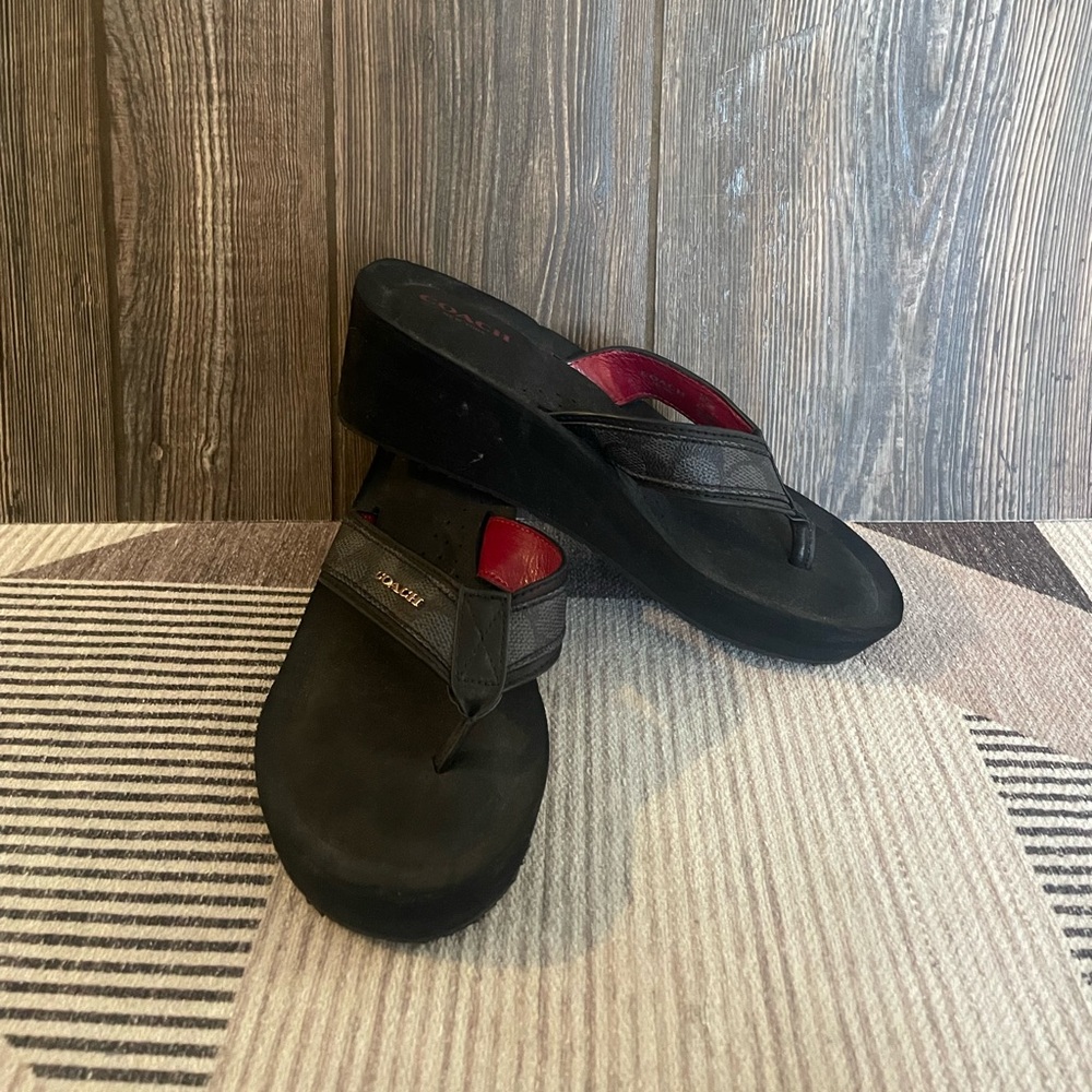 Black Coach Sandals